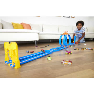 Hot wheels four lane elimination track online
