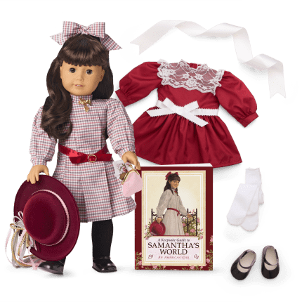 Samantha Parkington™ 18-inch Doll & Cranberry Party Dress Bundle (Historical Characters)