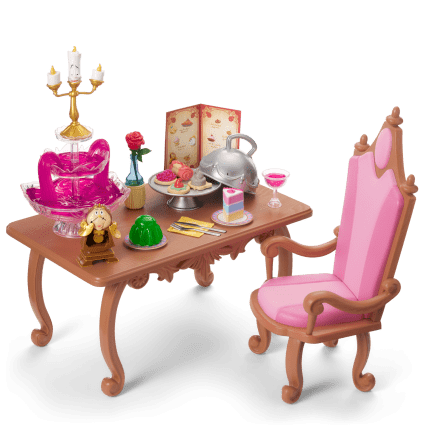 Disney Princess Belle Enchanted Castle Dining Set & Friends for 18-inch Dolls by American Girl®