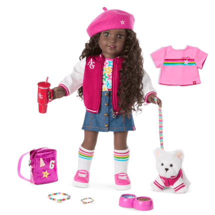 Truly Me™ 18-inch Doll #127, Puppy, Mini Backpack & Accessories AG™ Star Squad Bundle