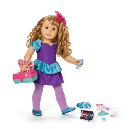 Courtney’s™ Party Dress, Caboodles® & Hair Accessories for 18-inch Dolls (Historical Characters)