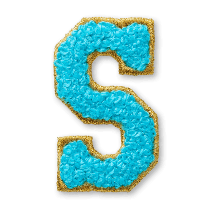 AG™ Letter S Stick-On Patch