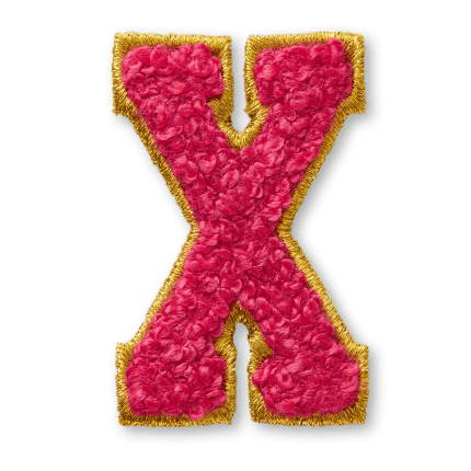 AG™ Letter X Stick-On Patch