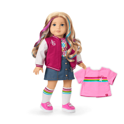 Truly Me™ 18-inch Doll #110 with wavy blonde hair