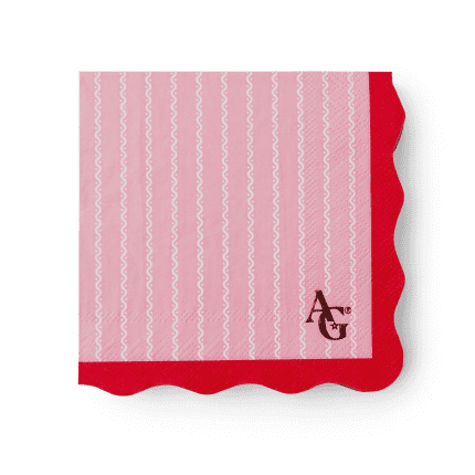 American Girl™ x Bonjour Fête Pink Pinstripe Small Napkins (Set of 20)