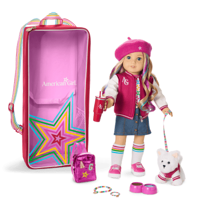 Truly Me™ 18-inch Doll #110, Accessories, Puppy & Doll Carrier