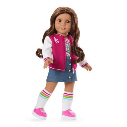 Truly Me™ 18-inch Doll #117 with wavy dark-brown hair