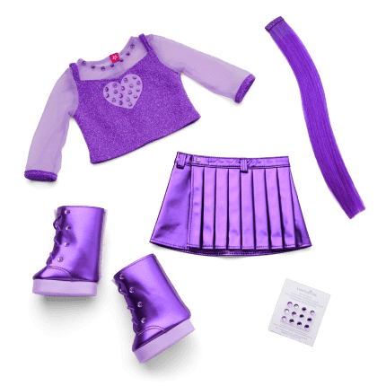 February Amethyst Bliss Outfit for 18-inch Dolls