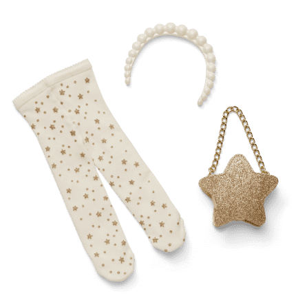 American Girl® x Janie and Jack Sparkly Cream Celebration Accessories for 18-inch Dolls