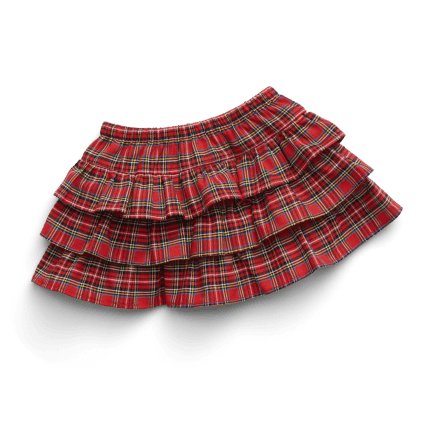 American Girl® x J.Crew Tiered Plaid Skirt for 18-inch Dolls