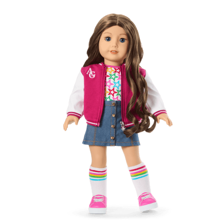 Truly Me™ 18-inch Doll #126 with wavy brown hair