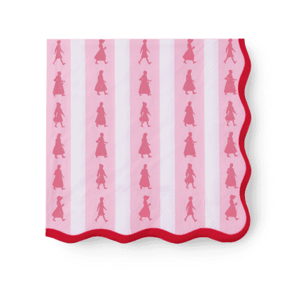 American Girl™ x Bonjour Fête Pink Stripe Large Napkins (Set of 20)