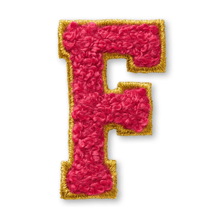 AG™ Letter F Stick-On Patch
