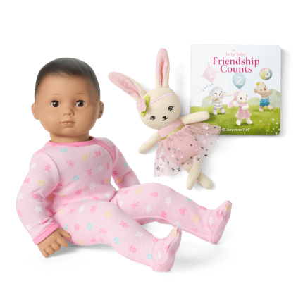 Bitty Baby® Doll #5 in Pastel Pink + Bunny Friend & Board Book