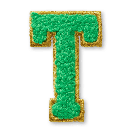 AG™ Letter T Stick-On Patch