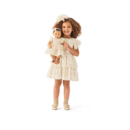 American Girl® x Janie and Jack Sparkly Cream Celebration Dress for Little Girls & Bitty Baby® Dolls