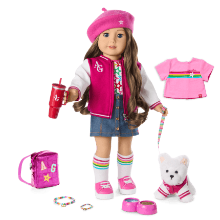 Truly Me™ 18-inch Doll #126, Puppy, Mini Backpack & Accessories AG™ Star Squad Bundle