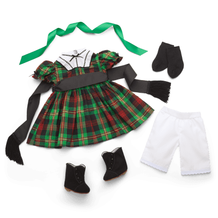 Addy’s™ Tartan Plaid Dress for 18-inch Dolls (Historical Characters)