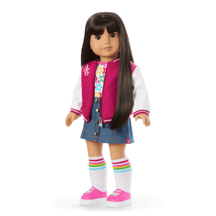 Truly Me™ 18-inch Doll #130 with straight black-brown hair