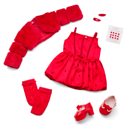 July Ruby Beauty Outfit for 18-inch Dolls