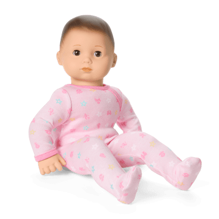 Bitty Baby® Doll #2 with brown hair in Pastel Pink