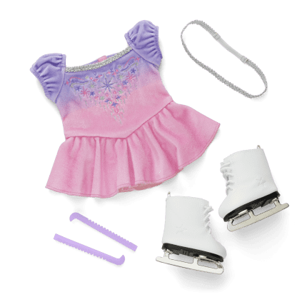 pink ruffle figure skating dress Solitaire Skate - JRF22007-P Set Include Pink Rhinestone Figure Skating Dress