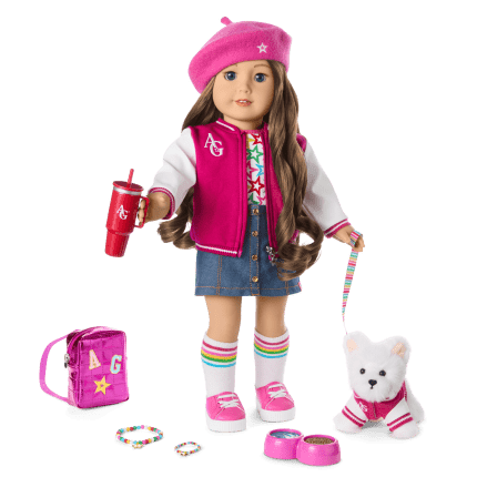 Truly Me™ 18-inch Doll #126, Puppy, Mini Backpack & Accessories AG™ Star Squad Bundle