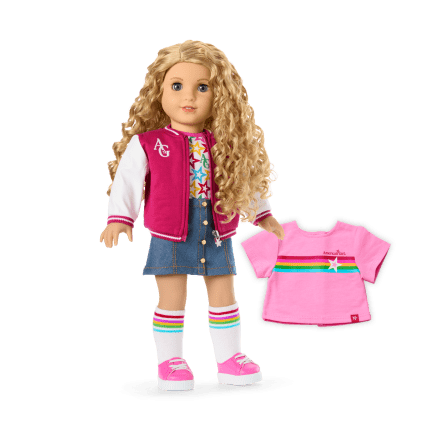 Truly Me™ 18-inch Doll #115 with curly blonde hair