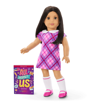 Truly Me™ 18-inch Doll #128 with long straight black-brown hair