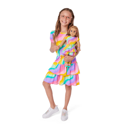 The girl in the rainbow dress on sale