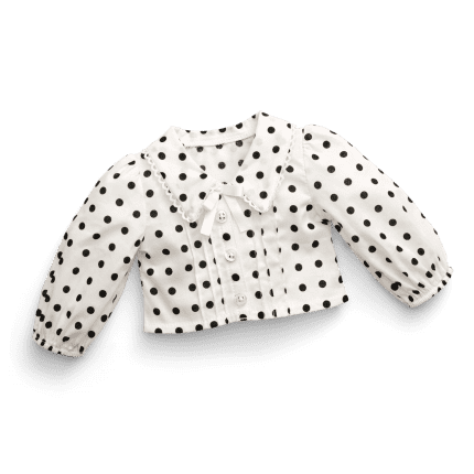 American Girl® x J.Crew Puff-Sleeve Polka-Dot Top for 18-inch Dolls