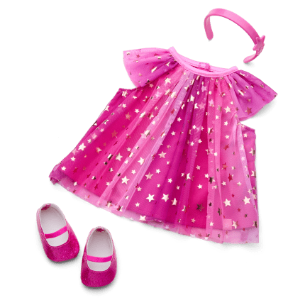 Pink Party-Ready Dress for Bitty Baby Dolls Pink Party-Ready Dress for Bitty Baby Dolls