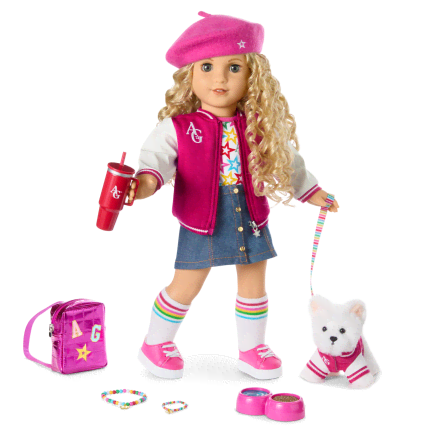 Truly Me™ 18-inch Doll #115, Puppy, Mini Backpack & Accessories AG™ Star Squad Bundle