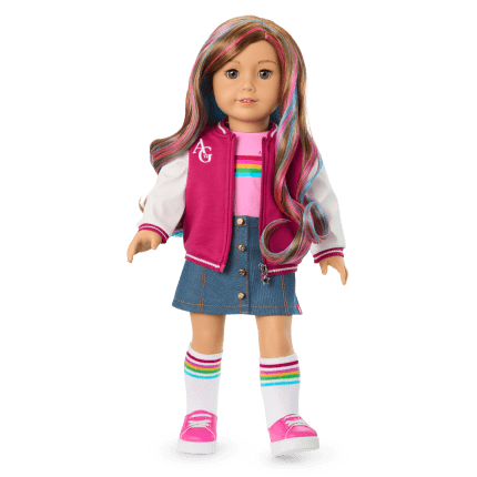 Truly Me™ 18-inch Doll #101 with wavy caramel hair