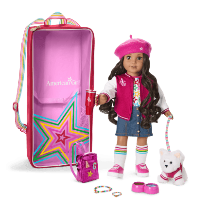 Truly Me™ 18-inch Doll #108, Accessories, Puppy & Doll Carrier