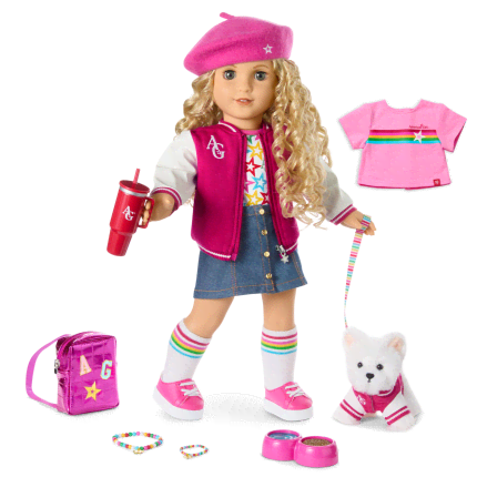 Truly Me™ 18-inch Doll #115, Puppy, Mini Backpack & Accessories AG™ Star Squad Bundle
