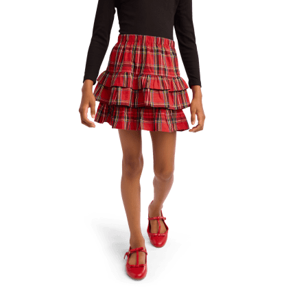 American Girl® x J.Crew Tiered Plaid Skirt for Girls