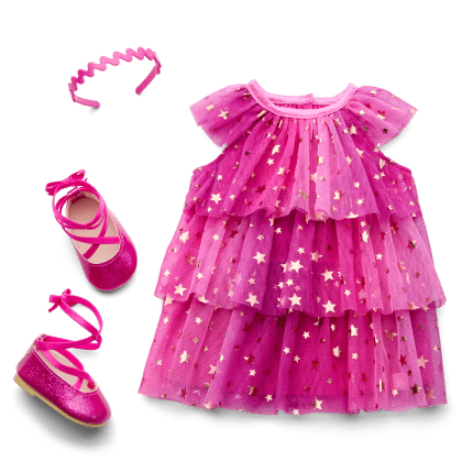 Pink Party-Ready Dress for 18-inch Dolls