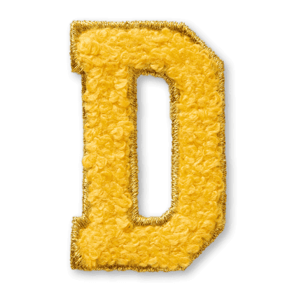 AG™ Letter D Stick-On Patch