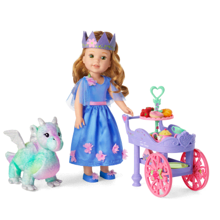 Princess Outfit, Tea Cart & Crisella™ the Dragon
