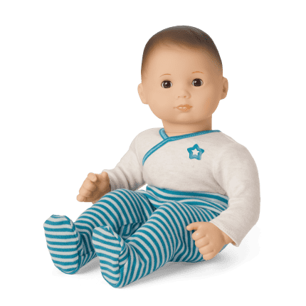 Bitty Baby® Doll #2 with brown hair in Soft Blue