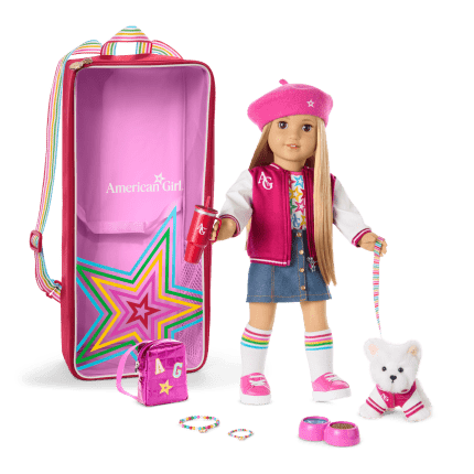 Truly Me™ 18-inch Doll #131, Accessories, Puppy & Doll Carrier
