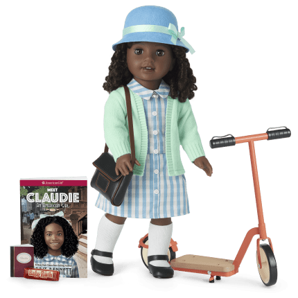 Claudie Wells™ 18-inch Doll, Book, Accessories & Scooter (Historical Characters)