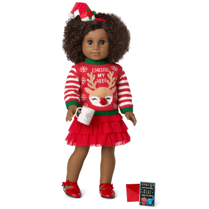 Silly Christmas Sweater for 18-inch Dolls