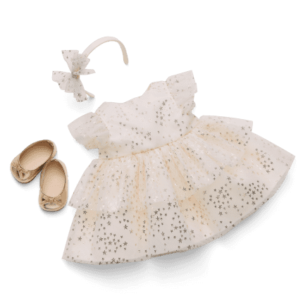 American Girl® x Janie and Jack Sparkly Cream Celebration Dress for Bitty Baby® Dolls