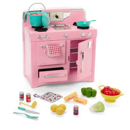 Maryellen’s™ Vintage Stove & Accessories for 18-inch Dolls (Historical Characters)