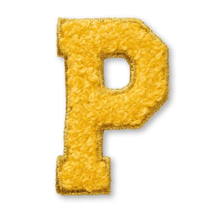 AG™ Letter P Stick-On Patch