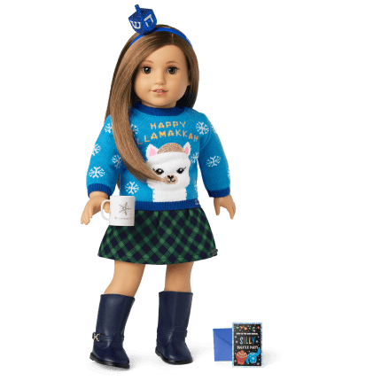 Silly Hanukkah Sweater for 18-inch Dolls