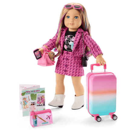 backpack american girl doll travel set ARTST 14/14.5 Inch Accessories Clothes,Suitcase Outfit This sweet 18 Fun in the City Explorer