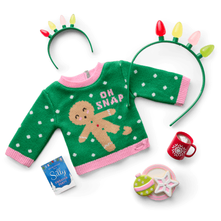 Christmas Party Sweater for 18-inch Dolls